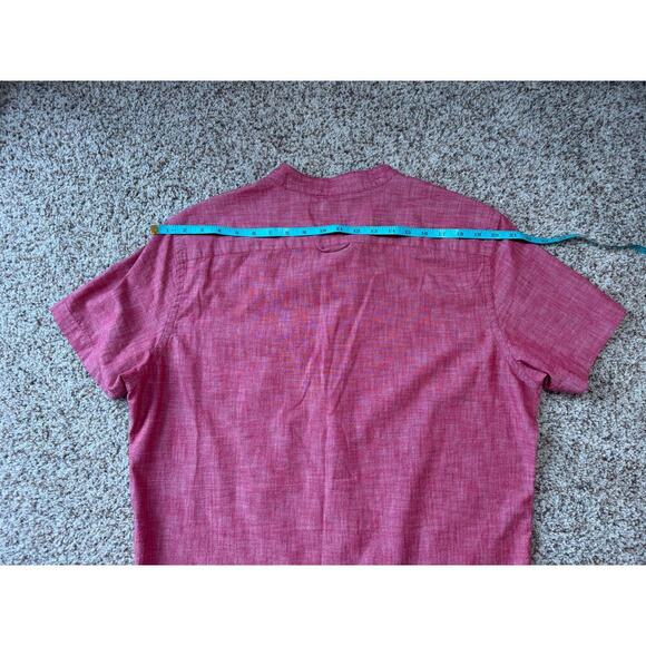 Banana Republic button down; slim fit;  Washed Red 100% Cotton shirt, Size Large - Picture 5 of 6